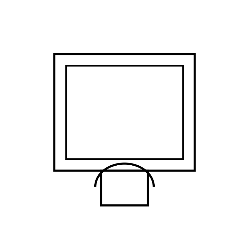 rProfessional icon representing secure document archiving with a document frame and padlock symbol.