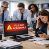 Office staff unable to access shared files during a busy workday, causing delays, missed deadlines, and client frustration.